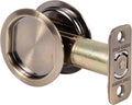 Round Pocket Door Lock, Passage (Hall/Closet) Latch, 2-3/4" Backset, RCL, Antique Brass by Stone Harbor Hardware