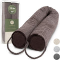 Under Door Draft Stopper and Blocker, Draft Guard for Doors and Windows, Decorative Fabric Cylinder Blocker Provides Weighted Door Insulation by DECOREALM (Brown, 36 Inches)