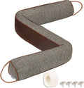 TORRAMI Under Door Draft Stoppers 32 Inch, Heavy Triangle Stop Draft Block Cold Air/Wind/Breeze Noise Blocker Door Sweeps Weather Stripping Bottom Seal Brown