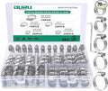 70PCS Hose Clamps Stainless Steel Assortment Adjustable 1/4"-1-5/32"(6-29mm) Worm Gear Hose Clamp, Heavy Duty Metal Small Hose Clamps for Automotive, Pipe, Radiator Plumbing, Fuel Line