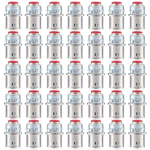 35 Pack Metal-Clad Cable Connectors, 3/8" Snap in Connectors Zinc Electrical Conduit Cable Connector for Steel and Aluminum Cables, Knockout Size 1/2'' Steel Construction