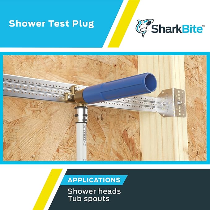 Shark Bite 2 Inch MNPT Bathroom Shower Test Plug, 25828Z, 1 Count (Pack of 2)