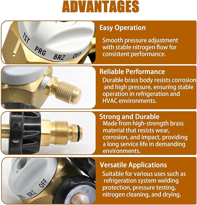 VN-500 Nitrogen Purging Regulator Control Valve w/500psi for leak testing