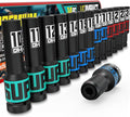 14-Piece 1/2" Drive Impact Socket Set, 10-24mm Thicker Deep Sockets with Storage Case and 1/2 to 1/4 Impact Wrench Adapter, Metric 6 Point Socket Set for Automotive and Home