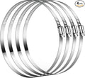 VIVOSUN Stainless Steel Air Ducting Clamps, 6/8/12 Inch Adjustable Hose Clamps with Worm Drive for Ducting, Heating, Cooling, Exhaust, and Ventilation (Pack of 4)