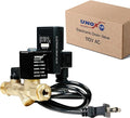 UNOX Electronic Drain Valve for Air Compressor, 1/2" NPT to 1/4" NPT 110/120V AC Automatic Timed Tank Drain Valve with 6 feet US Plug Cable - Max 235 PSI Solenoid Valve Assembled