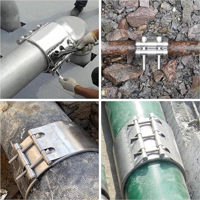 Pipe Repair clamp,Leak Sealer,Emergency Pipe Repair Kit for Plastic and Metal Pipes (60mm-65mm/2.5 inch)