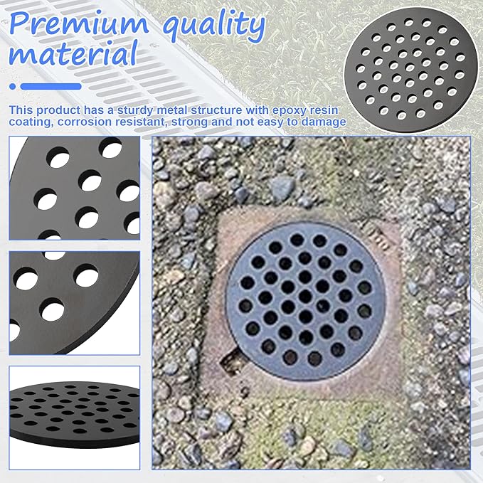 846-S3PK 5-Inch drain cover Cast Iron Strainer Epoxy Coated, Corrosion Resistant,floor drain cover
