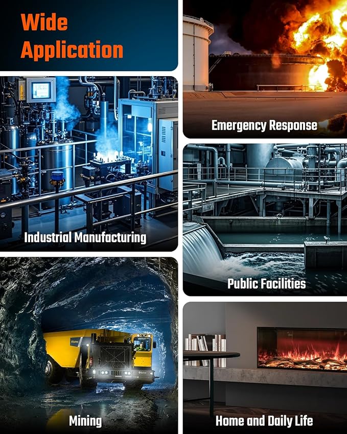 TopTes Guard-863Pro 4 Gas Monitor Multi Gas Detector for H₂S, CO, LEL, and O₂, with TFT Color Screen, Upgraded O₂ Sensor (5-Year Lifespan), USB Data Export, 18h Battery Life, Reliable for Work & Home