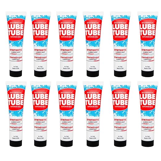 LubeTube 4oz (12 Pack) Multipurpose Synthetic Grease for Pool Equipment, Plumbing Fixtures, RV Toilets, Marine, Machinery & Household Use – PFAS-Free, Food-Grade, Ceramic-Enhanced – Made in USA