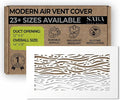 SABA Home Decor White Air Vent Cover - Acrylic Plexiglass 6" x 12" Duct Opening (8" x 14" Overall) Return Grille Decorative Covers for Walls & Ceilings NOT for Floor USE, Waves