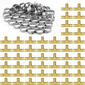 VEVOR Pipe Fittings, 1/2" 50PCS Brass Pipe Fittings, Clamp-style Tee Pipe Connector Brass Air Fittings, Heavy Duty Plumbing Fittings Tube Adapter for Heating/Shower Systems,Outdoor Water Pipes
