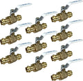 PROCURU 10-Pack 1/2-Inch Press Copper Ball Valve, Heavy Duty Brass Body, Full Port, LF Certified Safe (3BP050-10P)