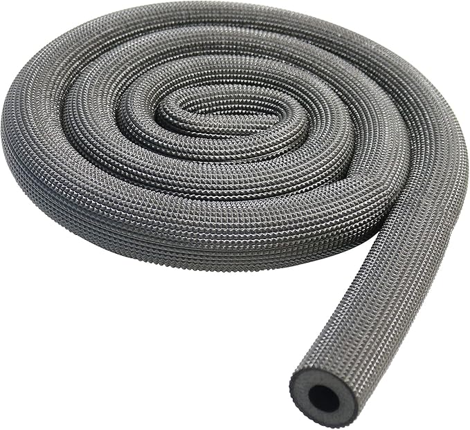 Pipe Insulation Tubing, BESUNTEK 6ft Heat Preservation Insulated Foam Tubing Handle Grip Support, for Water Pipes, air Conditioning Pipes (0.59" × 0.39", Black, BESUNTEK-121)