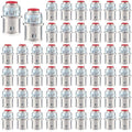 50 Pack Metal-Clad Cable Connectors, 3/8" Snap in Connectors Zinc Electrical Conduit Cable Connector for Steel and Aluminum Cables, Knockout Size 1/2'' Steel Construction