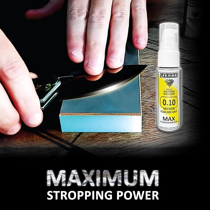 Jende 0.10 Micron Max Concentration Poly Diamond Stropping Emulsion 20ml | Stropping Compound