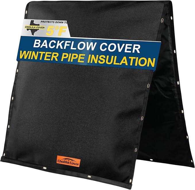 Backflow Preventer Cover Insulated 24"W x 24"H with Thicker 7 Layers Fabric, Backflow Insulation Cover for IN-WALL Pipes with Aluminum Foil, Sprinkler Covers for Outside Pipe Traversable