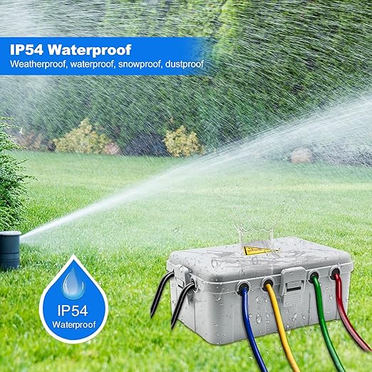 Hrensaw Large Outdoor Electrical Box(12.5x8.5x5inch),IP54 Waterproof Outdoor Outlet Covers,Weatherproof Extension Cord Covers Protect Outlet,Plug,Timer,Power Strip,Holiday Light,Grey