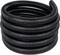 Pond Tubing,1-1/4inch PVC Flexible Pond Hose, Black Corrugated Waterfall Sump Pump Hose,Drainage Pipe, Kinkproof & Strong for Garden Ponds, 1-1/4"x20ft