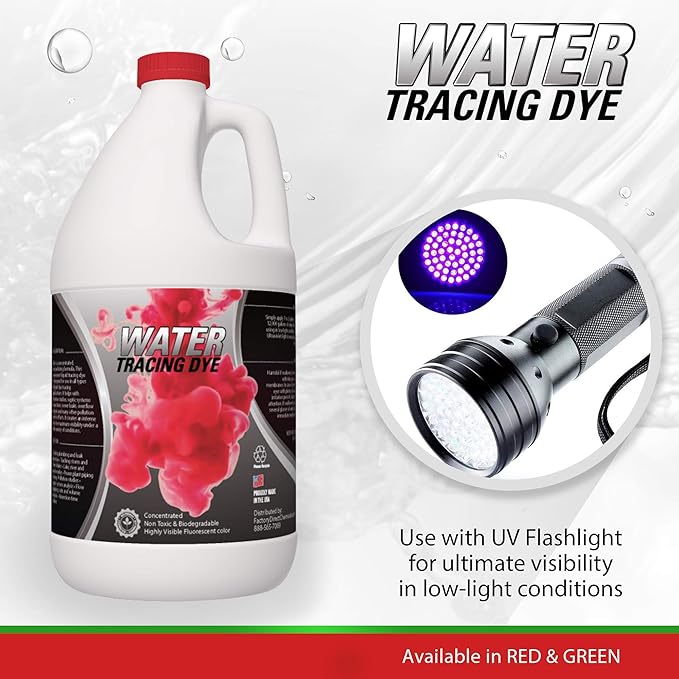 Green Gobbler Red Water Tracing & Leak Detection Flourescent Dye - 1 Gallon