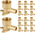 PEX Fittings, 1/2 Inch Female NPT Pex Drop Ear Elbow, Brass Fittings for Pex Pipe Connect(PEX1807159-20Pack)