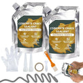 Oriflame Concrete Crack Filler: Self-Leveling Cement Crack Filler - High Elasticity & Weather-Resistant Waterproof Repair Sealant for Driveway/Walkway/Patio/Joint/Outdoor/Indoor - Grey (500ML 2 PCS)