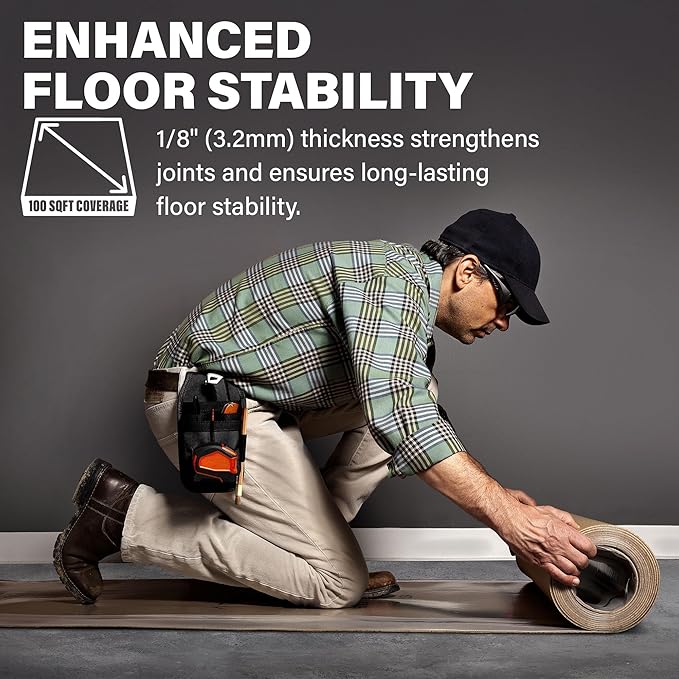 Floor Underlayment - Floor Padding for Vinyl Plank Flooring, LVP Flooring, Hardwood Flooring, Insulation Roll for Flooring Planks - 250Sq Ft