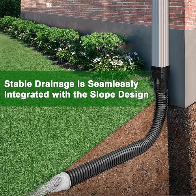 4” Slope Drainage Grate Cover, Rain Diverter, Drainage Grate Yard Drain, Drain Emitter for Sump Pump Discharge & Downspout Extensions, Fit 4" SCH 40, 4" SDR 35, 4" & 3" Corrugated Pipe, 2 Pack-White