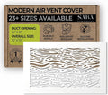 SABA Home Decor White Air Vent Cover - Acrylic Plexiglass 8" x 14" Duct Opening (10" x 16" Overall) Grille Covers for Walls & Ceilings NOT for Floor USE, Waves (8" x 14", Silicone Installation)