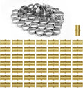 VEVOR Pipe Fittings, 3/4" 50PCS Brass Pipe Fittings, Clamp-style Straight-Through Pipe Connector Brass Air Fittings, Heavy Duty Plumbing Fittings Tube Adapter for Heating/Shower Systems,Water Pipes