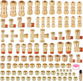 119PCS DOT Air Line Fittings Kit, Brass Compression 6 Size 1/4" 1/8" 3/8" 1/2" 5/8" 5/16" NPT Quick Connect Air Hose Fittings for DOT Air Line