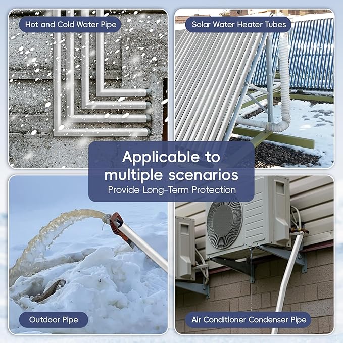 1 " ID Pipe Insulation Foam Tube Self Adhesive 36 '' L, Outdoor Foam Water Pipe Insulation for Winter Pipe Freeze Protection (10 PC)