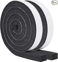 Yotache Air Conditioner Window Seal Kit - 1"x1" High Resilience Weather Stripping Foam Tape for AC Windows & Door Insulation, Noise Reducing, Air Leak Proof, 13Ft Long (6.5Ft x 2 Rolls, Black)