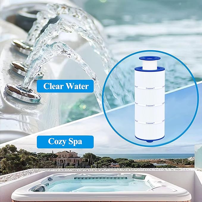 Cryspool® 6541-397 Spa Filter Compatible with Sundance 880(2009-2023), Ultra Set 6541-397(6473-164 & 6473-165), AK-80802, FC-2772 Hot Tub Filter, 1 Pack