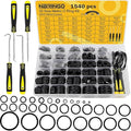 1540 PCS O Ring Assortment Kit with 4 Pick & Hook Tools - 32 Sizes Metric Nitrile Rubber O-Rings Kit for Pressure Washer, Automotive Repair, Industrial, Plumbing