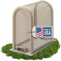 Steel Protection Backflow Preventer Security Cage for Outside - Small - Tan - Guardian Enclosures - Cage Dimensions, Internal 11 1/8″ W x 24″H x 23″ L, External 13 3/8″ W x 24″ H x 27 3/8″ L