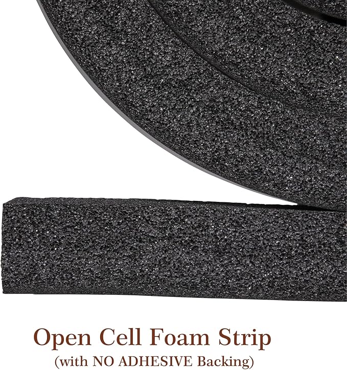 Yotache Open Cell Foam Air Conditioner Insulation Seal Strip 2"x1", Non-Adhesive Air Conditioning Weather Strip, 6.5 Feet Long