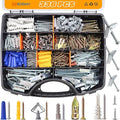 weideer 336PCS 11Sizes Drywall Anchors and Screws Assortment Kit,Toggle Bolts and Wing Nut Kit,Plastic Dry Wall Anchors with Wood Screws Handheld Box (1/4" 3/16" 1/8" #6#7#8 M8 M12 M13)