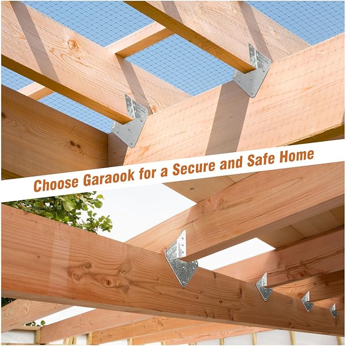 24 Pack 16-Gauge Hurricane Ties for Rafter, Heavy Duty Hurricane Straps, Robust Hot Dip Galvanized Rafter Ties Brackets, Joist Hangers for 2X Deck Joists