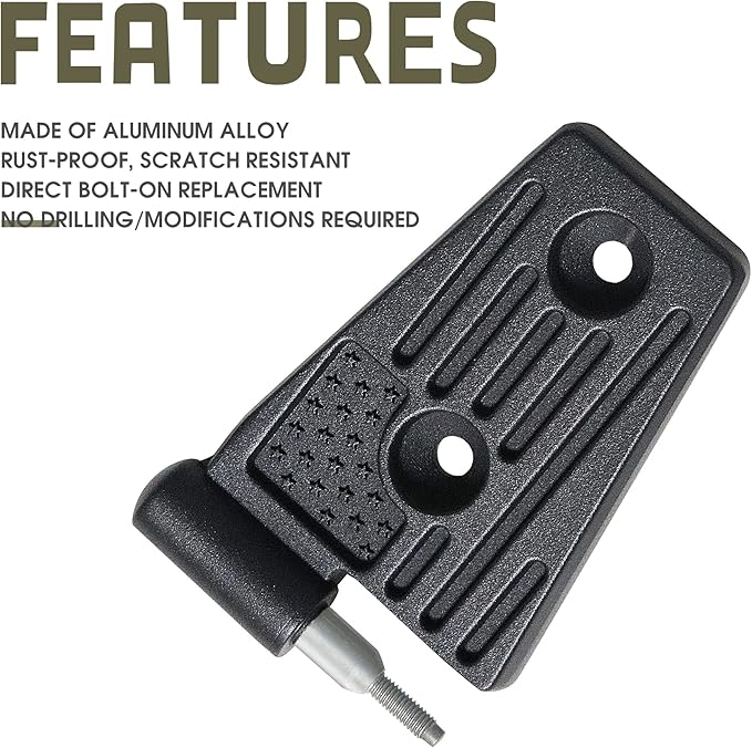 JK Door Hinges for Jeep, Replacement Original Factory Door Hinge Sleeve for 2007-2018 Jeep Wrangler JK JKU Rubicon Sahara Sports Accessories 4 Door, Aluminum, 8 Pcs, Black