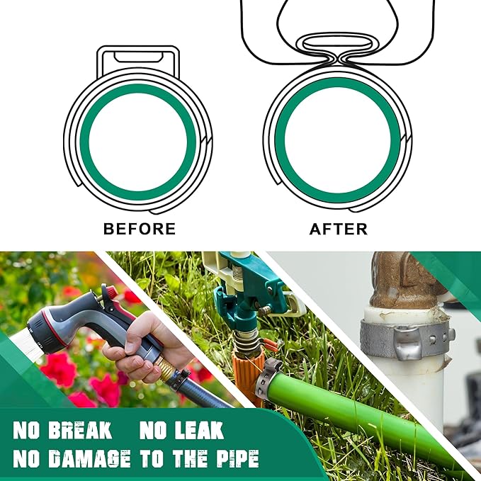 130 Pack 5/8 Inch Pex Clamps,304 Stainless Steel Pex Cinch Clamps Stepless Pex Crimp Rings PEX fittings Pinch Clamps,Single Ear Hose Clamps for Pex Tubing Pipe, Silver