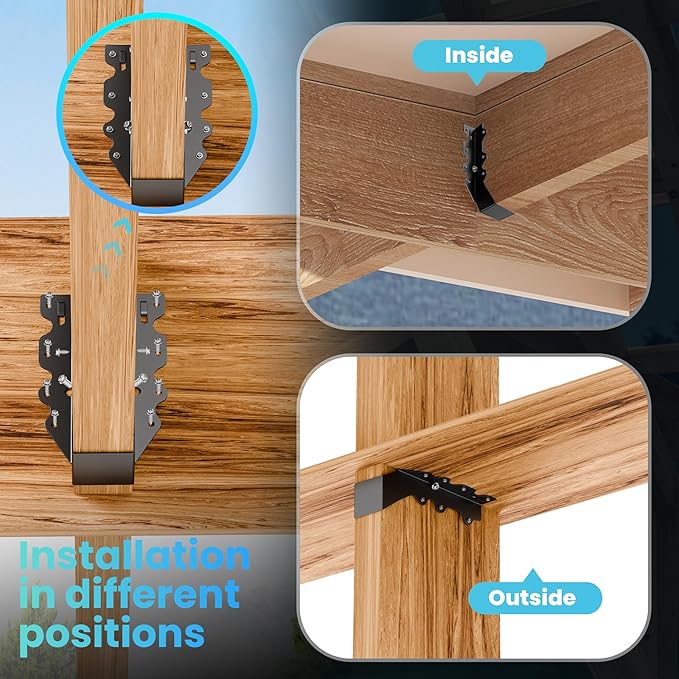 25 pcs 2x8 Joist Hangers Black Face Mount Joist Hangers , 2x8 Brackets Fits Truss Connectors,Rafter Brackets for Floor Deck and Ceiling Joists Q235B Steel Black Powder Coated