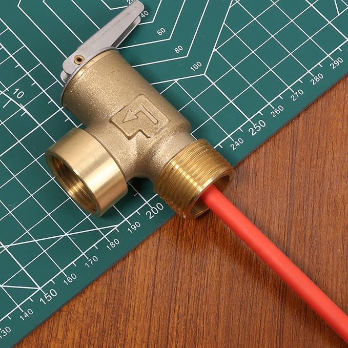 2Pcs 3/4" NPT RV 1MPa（145psi） Temperature and Pressure Relief Valve Brass RV Water Heater Temperature and Pressure Relief Valve for Hot Water Heater Tanks (DN20-2pc)