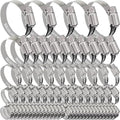70 Pack Stainless Steel Hose Clamp Adjustable Assortment Kit, 8-64mm Worm Gear Drive Hose Clamps Metal Fuel Line Pipe Clamps for Plumbing, Tube, Mechanical, Automotive, Garden and Home Applications