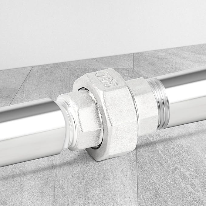 TAISHER 2PCS 304 Stainless Steel Union，1" NPT Male x 1" NPT Female Cast Pipe Fitting