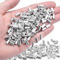 250Pcs 1/16"Cable Crimp Sleeves, Aluminum Wire Rope Crimping Loop Sleeve. Cable Ferrules for Cable and Wire Rope Crimp Double Barrel Crimp Sleeves (M1.5-1/16")