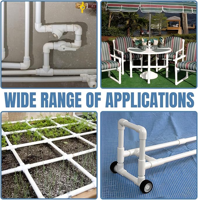 20-Pack 3 Way PVC Fittings 1/2 Inch, Furniture Grade PVC Pipe Connector Elbow for All DIY Structure and Frames
