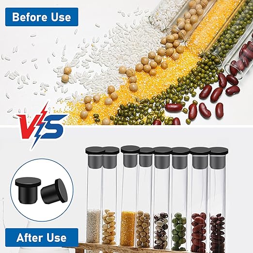 50Pcs Silicone Rubber Hole Plug for Round Holes, 5 Sizes High Temp T-Type Waterproof Rubber Plugs for 4-9.5mm ID Hole for Bottles Flower Pot Metal Tube