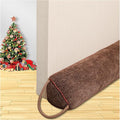 Triangle Under Door Draft Stopper Noise Blocker 34 Inches for Door Bottom Air Seal Insulation and Soundproof, Heavy Duty Weather Guard Snake Stripping, Brown