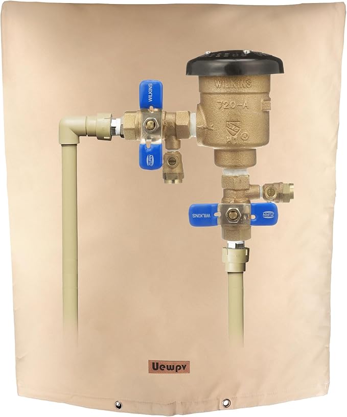 Backflow Preventer Cover Insulated-Sprinkler Covers for Outside-with Thicker 5 Layers Fabric,24" Wx30 H -Backflow Insulation Cover Protect Water Meters,sprinklers from Damage During Winter